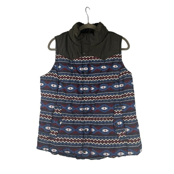 Ariat Jackets & Blazers - Ariat Ladies Size XL  Aztec Printed Brown/Blue/Red Vest Side Pockets